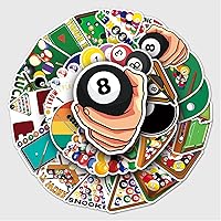 Vista 16 de 50 calcomanías dinámicas de billar, 1.96 a 3.15 pulgadas, calcomanías decorativas de equipo deportivo de dibujos animados, autoadhesivas