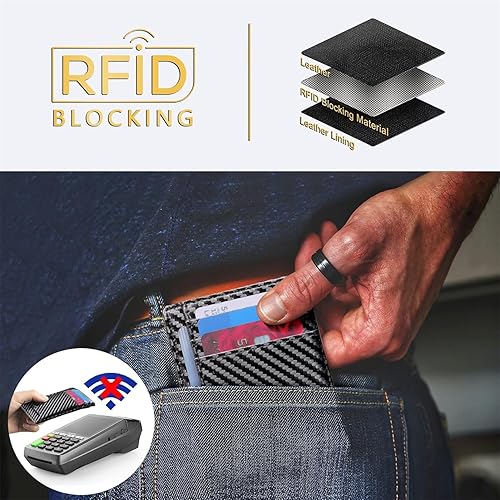 Miniatura 58 de Travelambo Billetera delgada con bolsillo delantero y clip para el dinero con bloqueo de identificación por radiofrecuencia, talla única