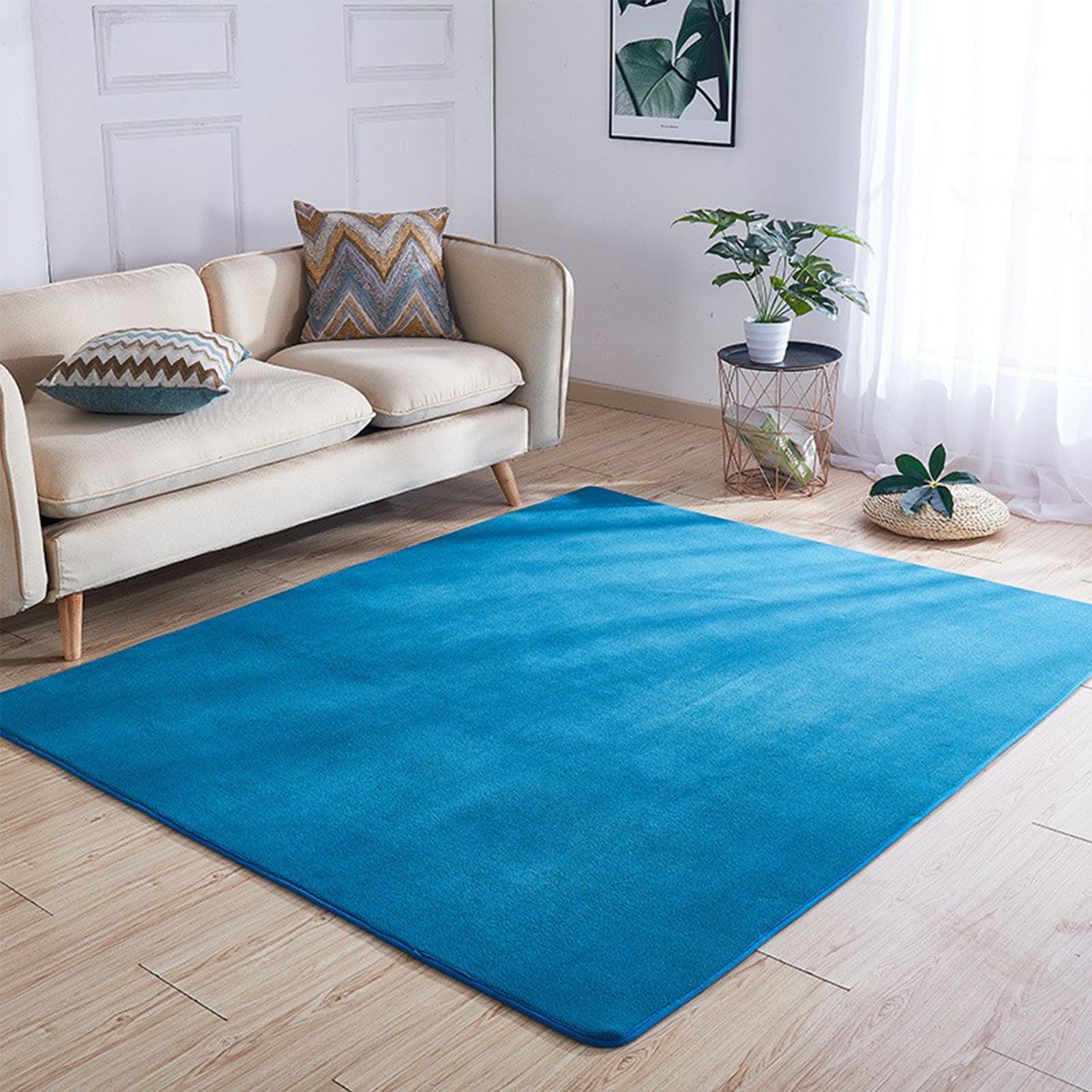 Krabbelmatte Baby und Spielmatte 3 cm Dicke Spielteppich rutschfest Krabbeldecke für Kleinkinder Babyzimmer Teppich Kinderteppich Kinderzimmer Mädchen Jungs Korallensamtteppich 160 x 160 cm