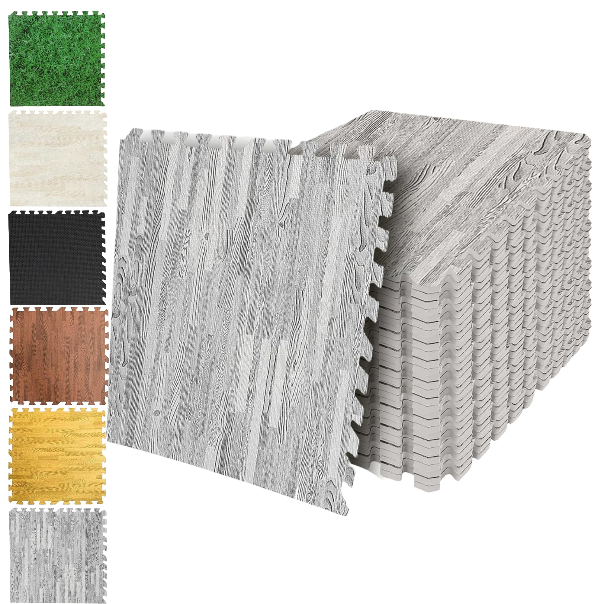 SG Traders (2cm) Eva Foam Mats Interlocking Gym Flooring Puzzle Exercise Mats Non-Slip Rubber Cushion Floor Tiles Interlocking Eva Tiles Gym Workout Mat (60x60cm) 24" x 24"