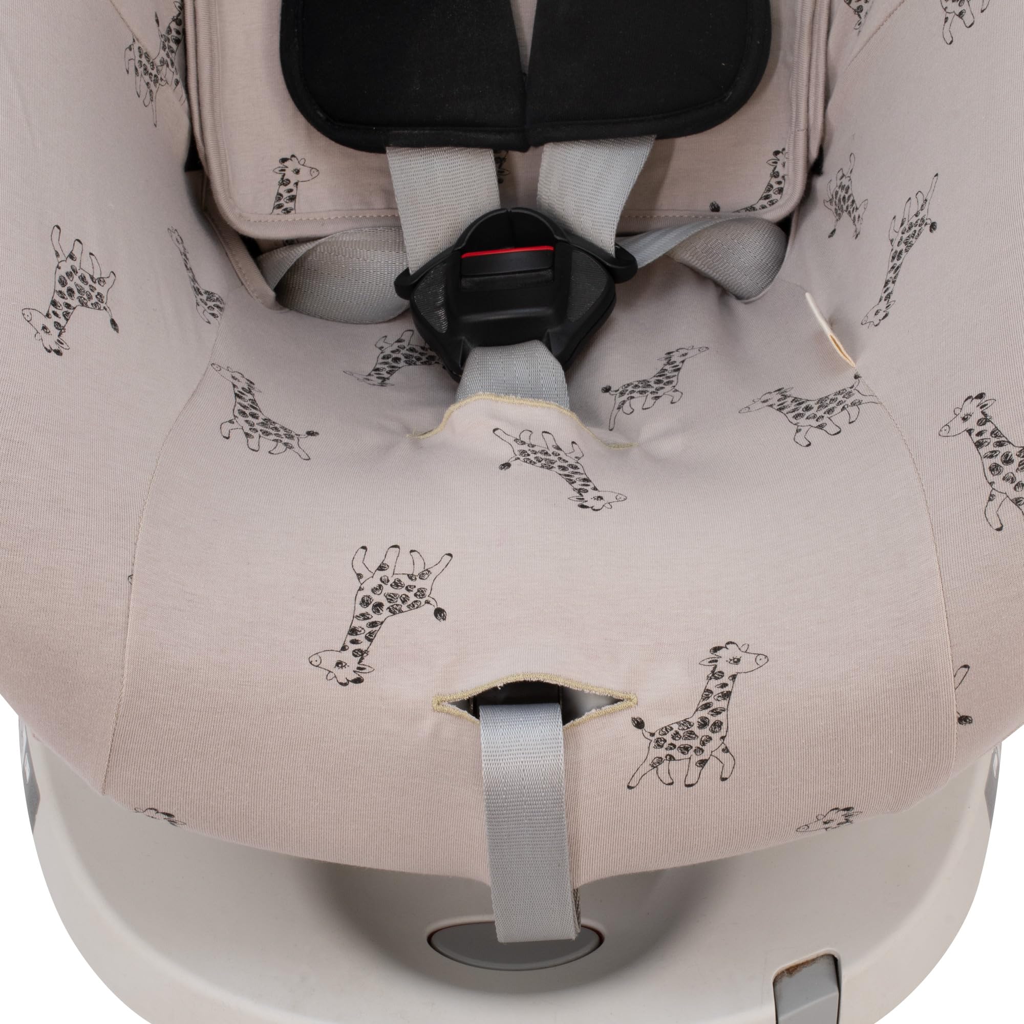 JYOKO Kids Funda Compatible con Romer Dualfix, Swingfix (Giraffe, DUALFIX-ISIZE -SWINGFIX ISIZE)