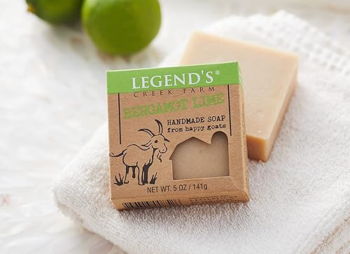 Miniatura 2 de Legend's Creek Farm - Jabón de leche de cabra, barra de limpieza hidratante para manos y cuerpo, espuma cremosa y nutritiva, suave para pieles