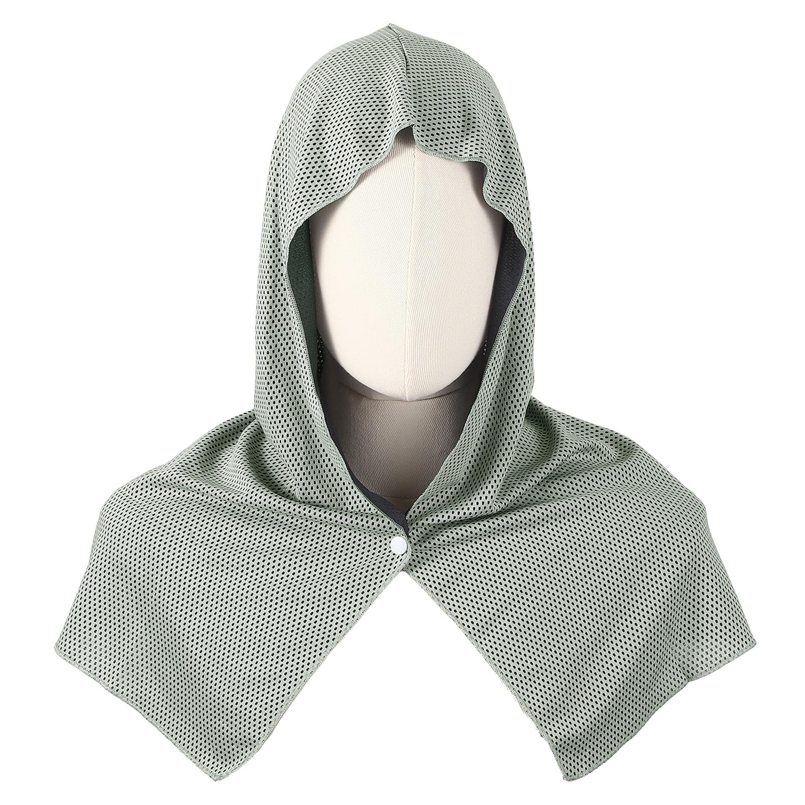 YELARXI Cooling Hoodie Towel, Cooling Towels for Neck and Face Sun Protection Instant Cool Hoodie 1 Pack & Gray-Fitting For(Sport/Camping/Work Out/Hot Weather)