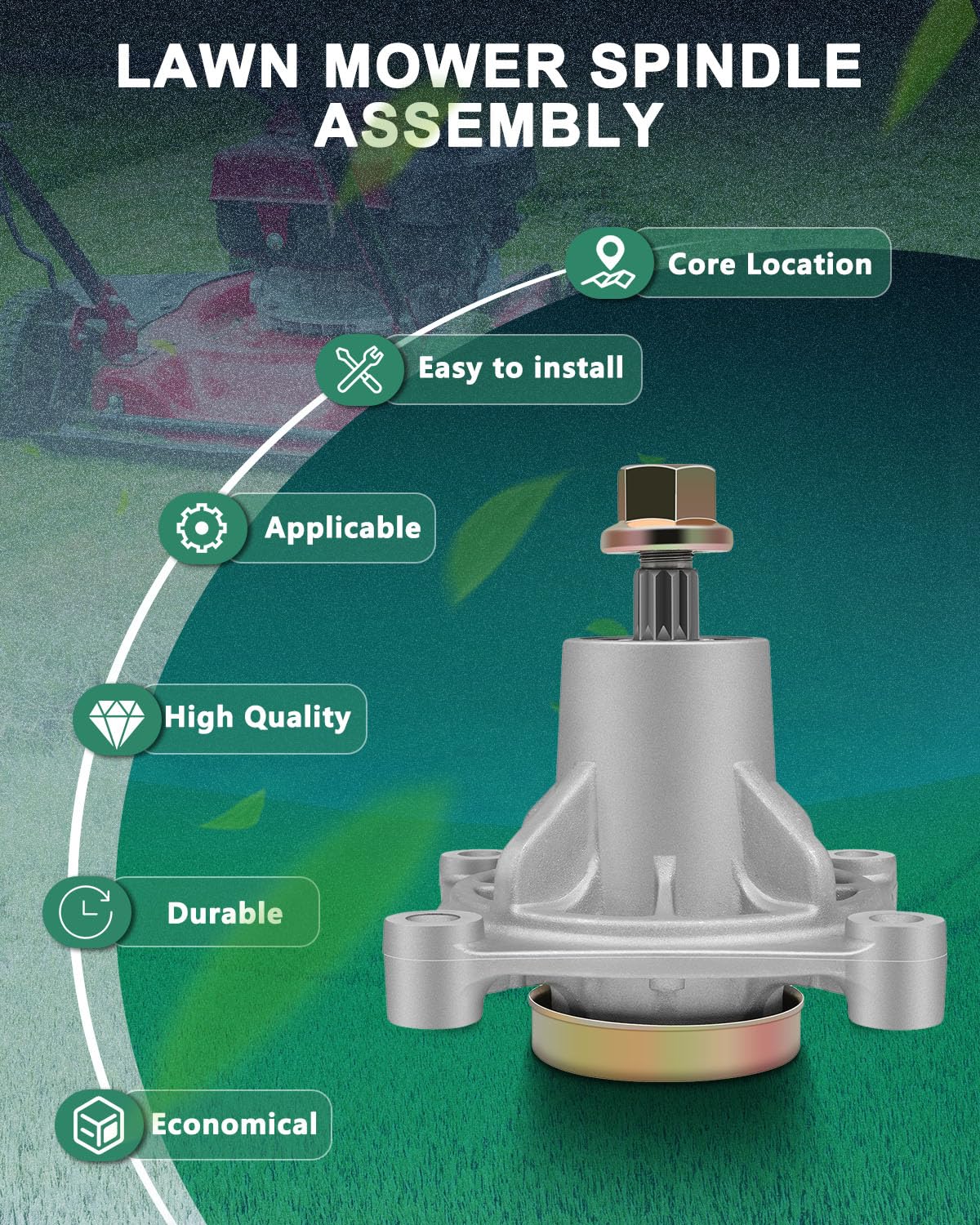 ECCPP Spindle Assembly Pack of 3 Spindle Replaces for Hustler Zero