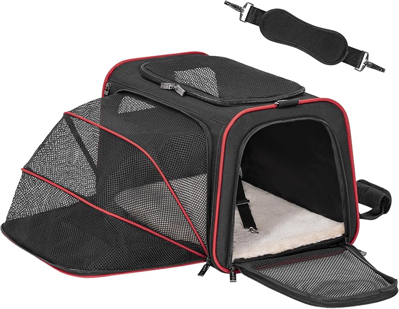 Caixa de Transporte Flexível Expansível para Gatos Petsfit M, até 5,9 kg