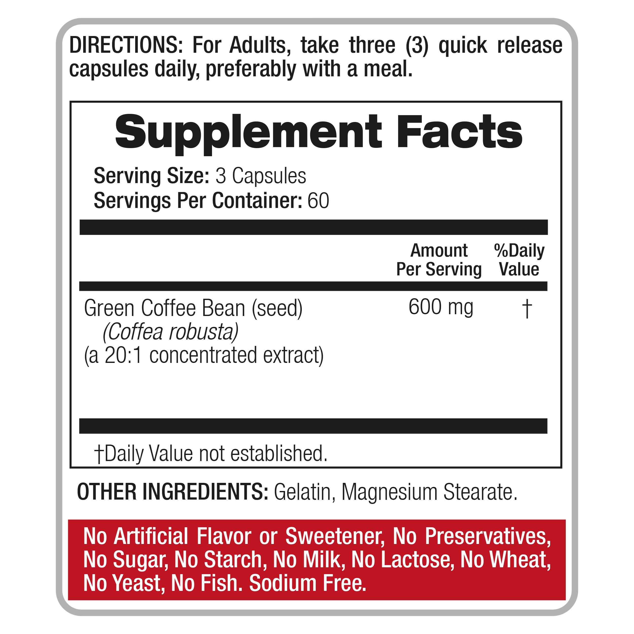 Lab | green coffee bean extract | green coffee beans | 180 Capsules — Amazon image 9