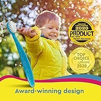 Vista 8 de RADIUS Totz - Cepillo de dientes extra suave, sin BPA y aceptado por la ADA, diseñado para dientes y encías delicados para niños de 18 meses