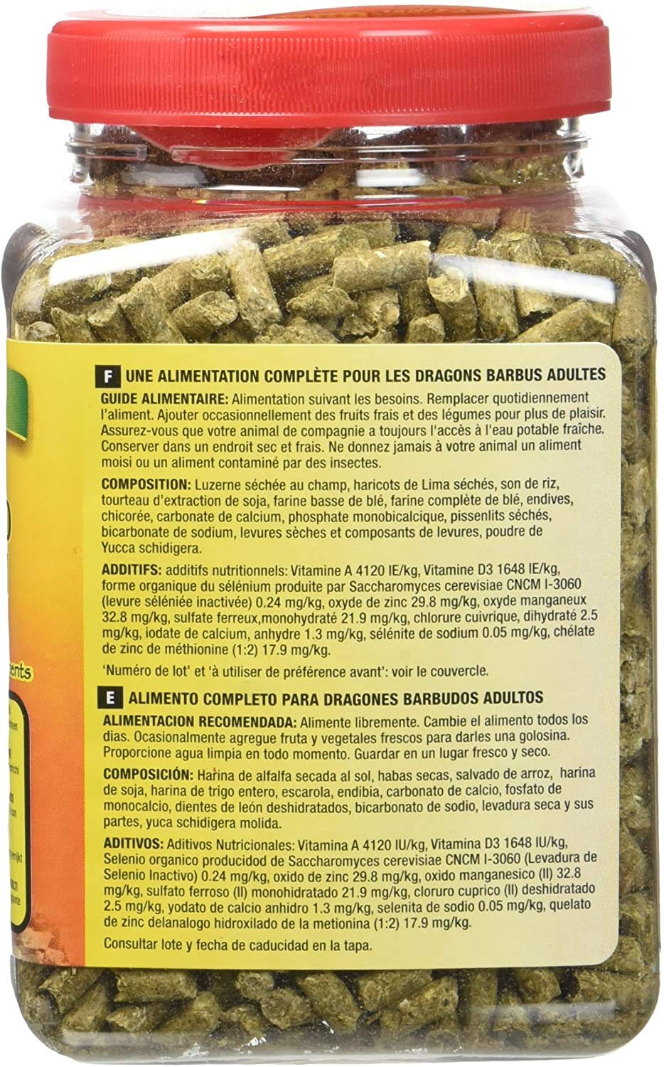 Zoo Med Adult Bearded Dragon Food with Added Vitamins 10-Ounce - 12 Pack