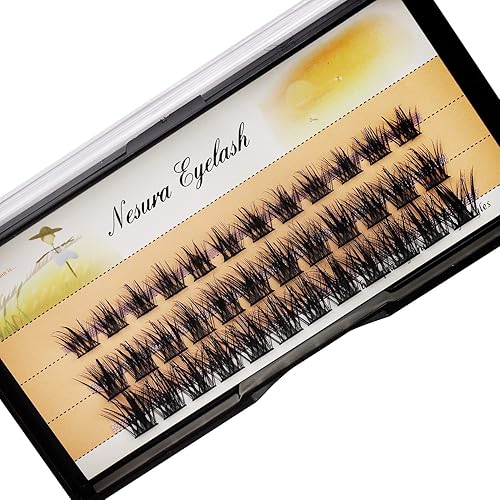 Vista 24 de BODERMINCER 60 pestañas postizas negras hechas a mano, 10D, largas, naturales, pestañas individuales, extensión de pestañas postizas, maquillaje