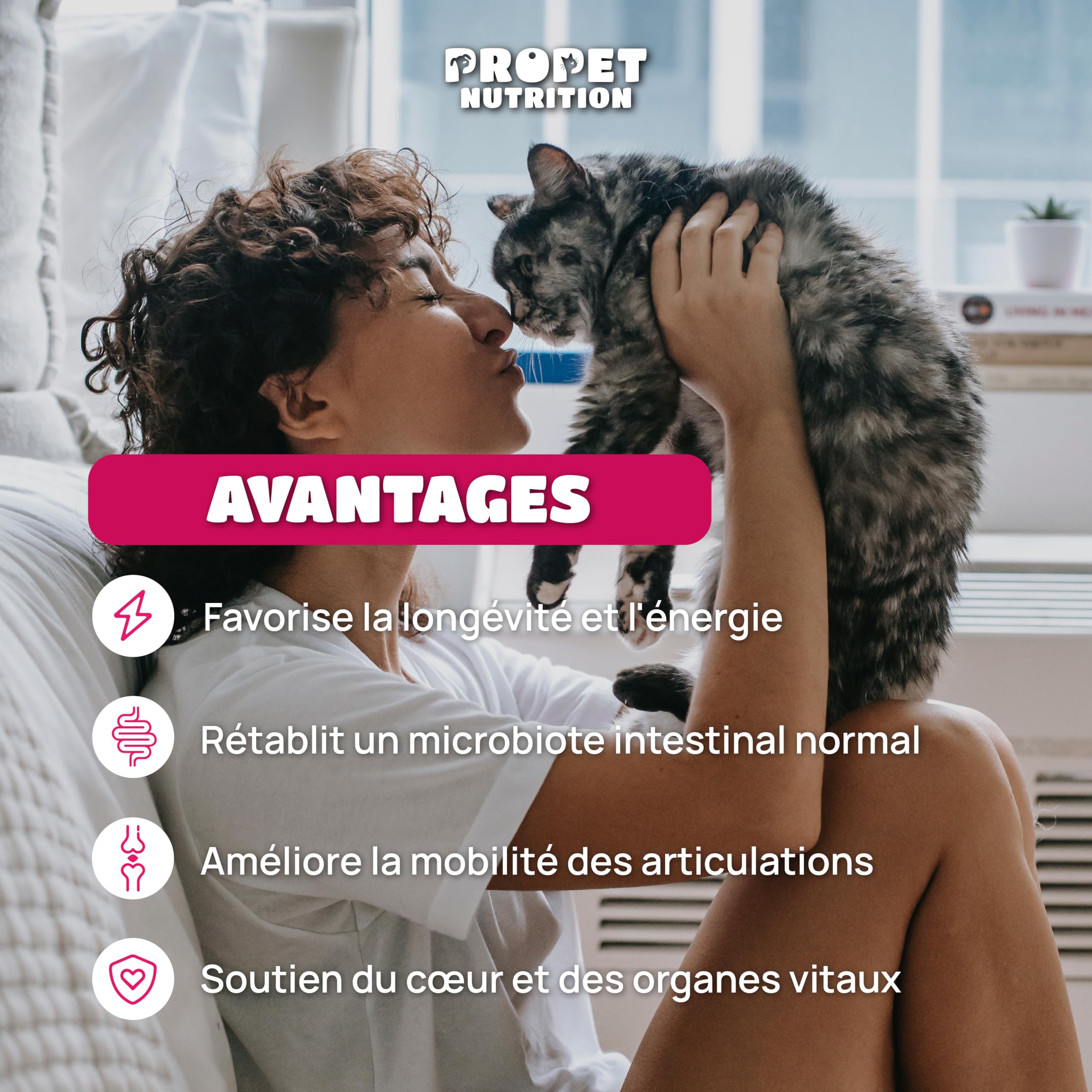 Complement Alimentaire Chien et Chat 20 en 1. Vitamines, Probiotique et Glucosamin Anti Arthrose. VIT A, B, C, E, H, Omega 6, Levure de bière + Fer. 100% Naturel. Effet Anti Inflammatoire. 120 Doses