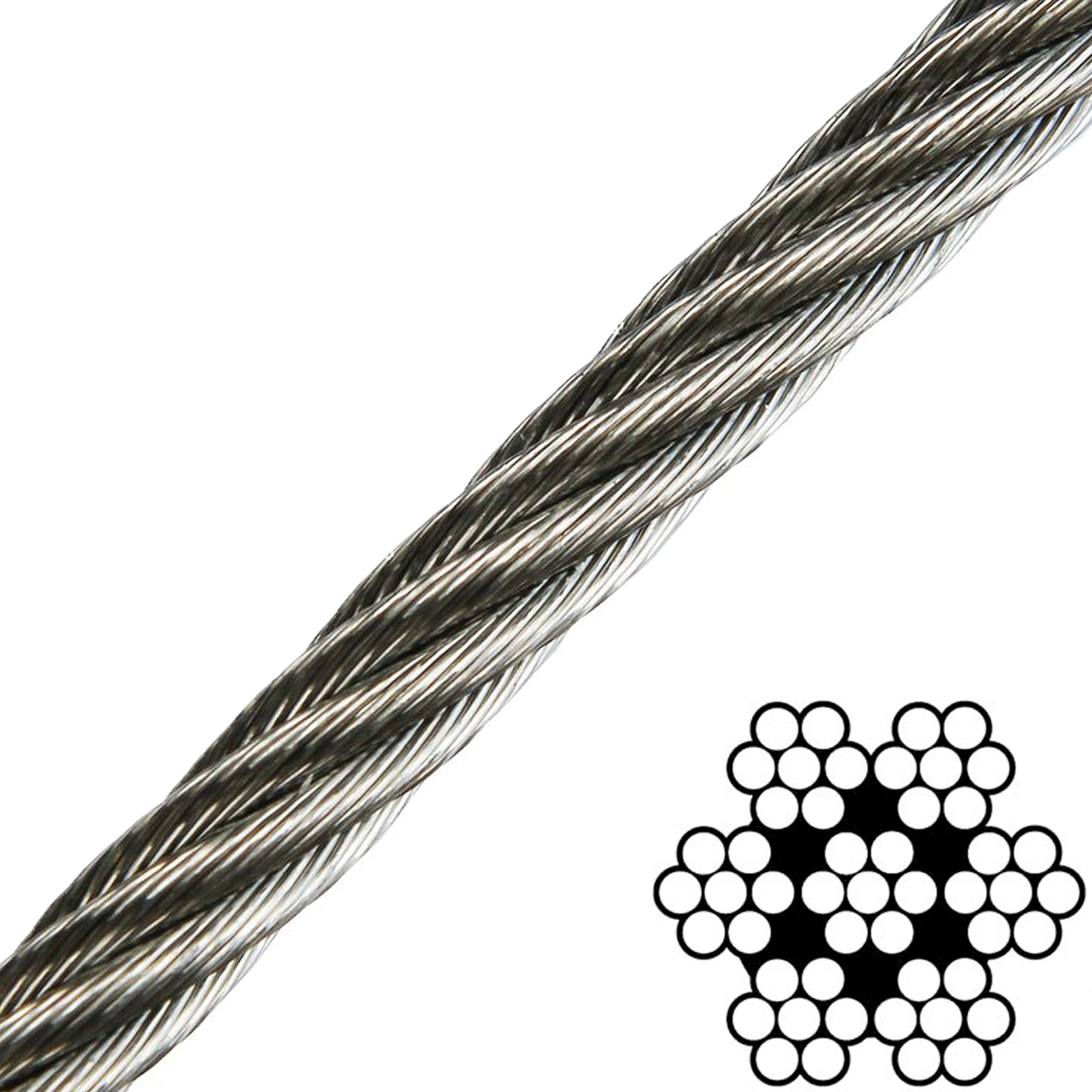 1/16" x 500' 7x7 316 Stainless Steel Aircraft Cable