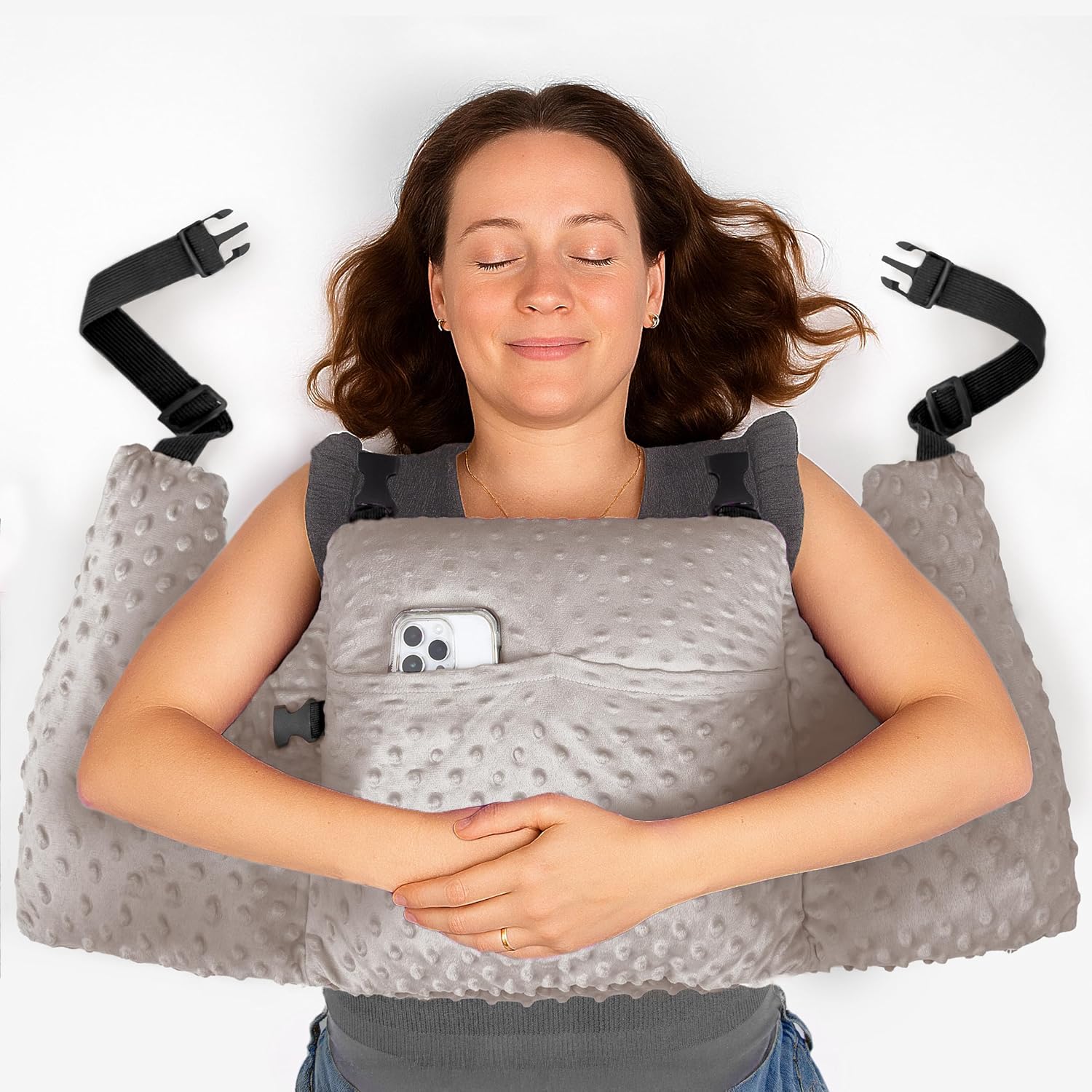 MOYOAMA Post Mastectomy Pillow - Post Surgery Pillow for Car, Breast Reduction & Augmentation Patients, Breast Pillow After Heart Surgery Pillow, Mastectomy Recovery Must Haves, Post Surgery Gift