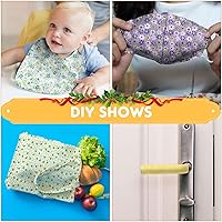 Vista 7 de Macarrie 70 piezas de algodón grueso acolchado de 20 x 20 pulgadas, paquetes de tela con estampado floral, suministros de costura, cuadros de tela