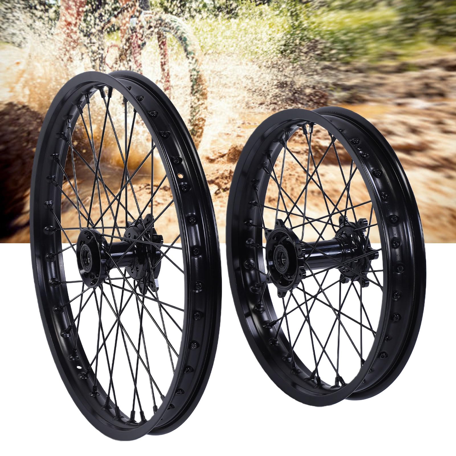 Sur Ron Ultra Bee Dirt Bike Przód, Piasta Koła Tylnego, Zestaw Felg Zestaw do Modernizacji Szprych ze Stopu Aluminium, Lepsza przyczepność Pojazdu, Łatwa Instalacja dla E