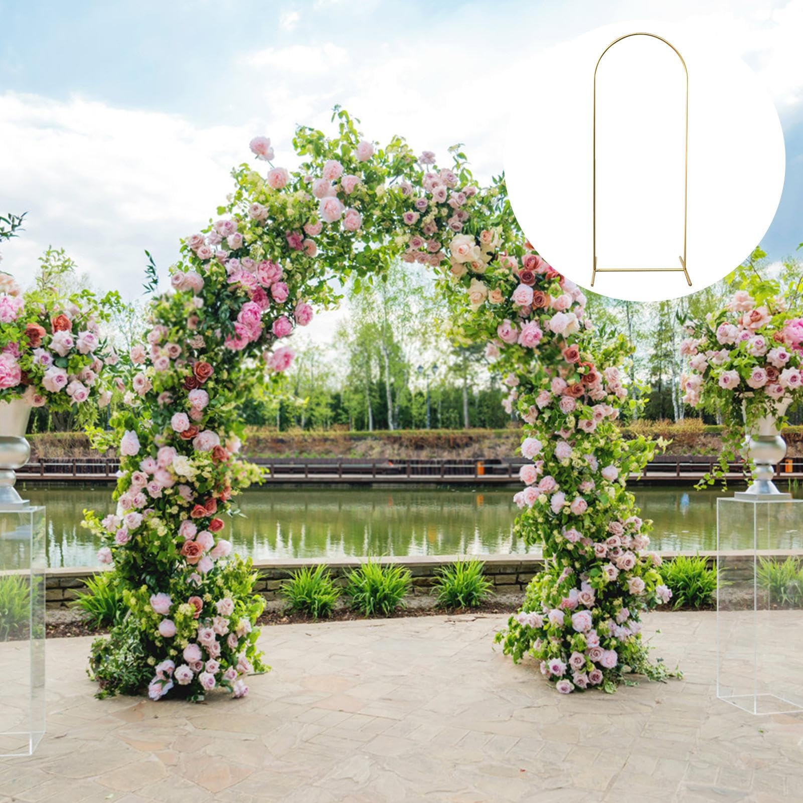 Marco de fondo – decorativo, soporte de fotos | Estructura independiente resistente para celebraciones interiores y exteriores perfectas para crear lugares de fotografía elegantes