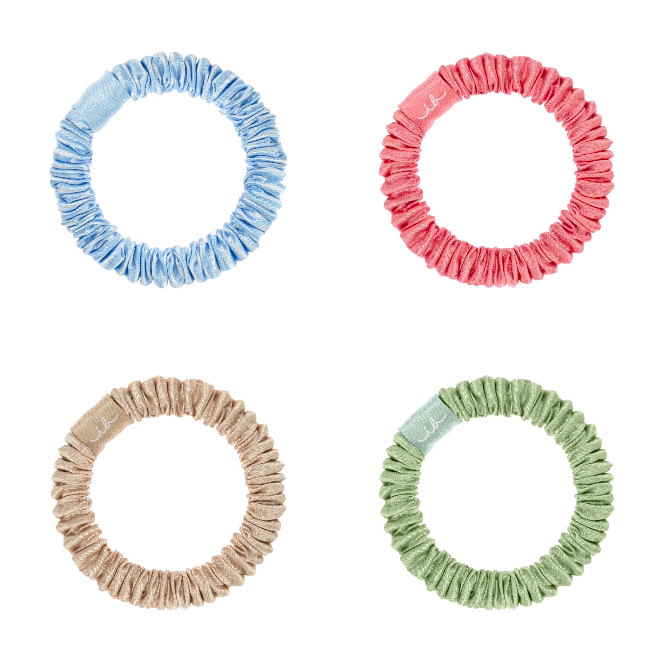 invisibobble Gumka do włosów Beauties Satin Sorbet (4 sztuki) – satynowe gumki do włosów dla kobiet – delikatne gumki z jedwabną powierzchnią – do warkocza, kokad i eleganckich fryzur