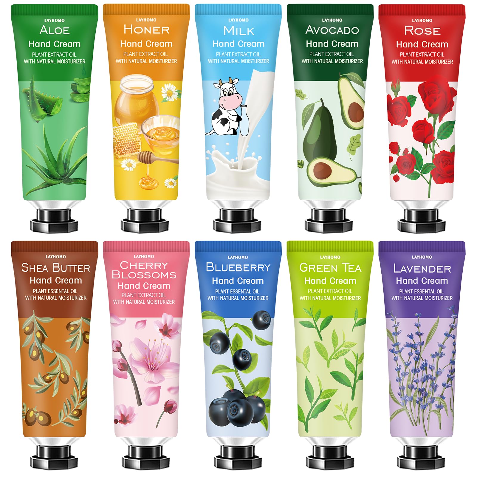 10 Pack Hand Cream Valentines Day Gifts for Her Girls Wife Mom Grandma,Valentine Gifts for Women,Stocking Stuffers for Teen Girls,Moisturizing Hand Cream for Dry Hands