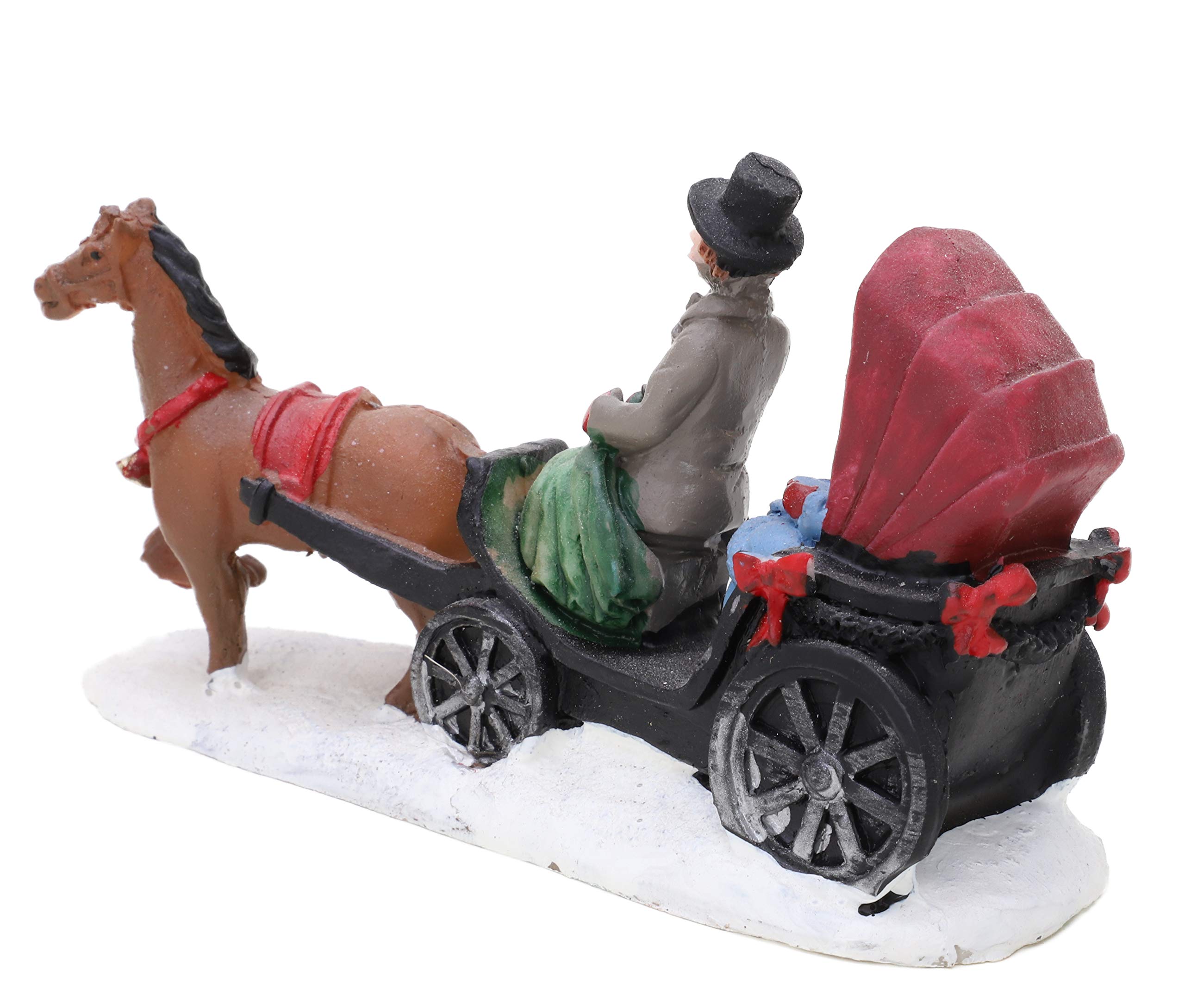 Toyland Mini Adorno Coleccionable de Resina Accesorios de Escena de Pueblo - Figuras de Navidad (Carro)