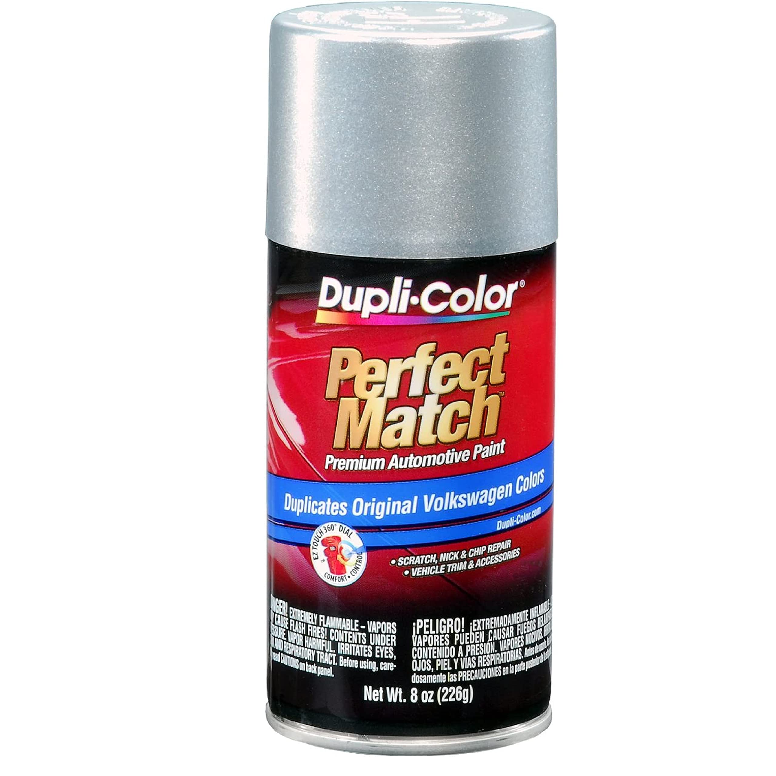 Dupli-Color BVW2039-6 PK (EBVW20397-6 PK) Reflex Silver Metallic Volkswagen Perfect Match Automotive Paint - 8 oz. Aerosol, (Case of 6)