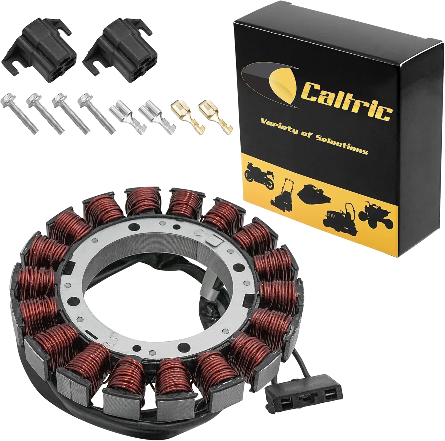 Caltric 25 Amp Stator Compatible with Toro Z286E Z588E Z Master/Compatible with Kohler CH26S CH745 / 12-085-02-S