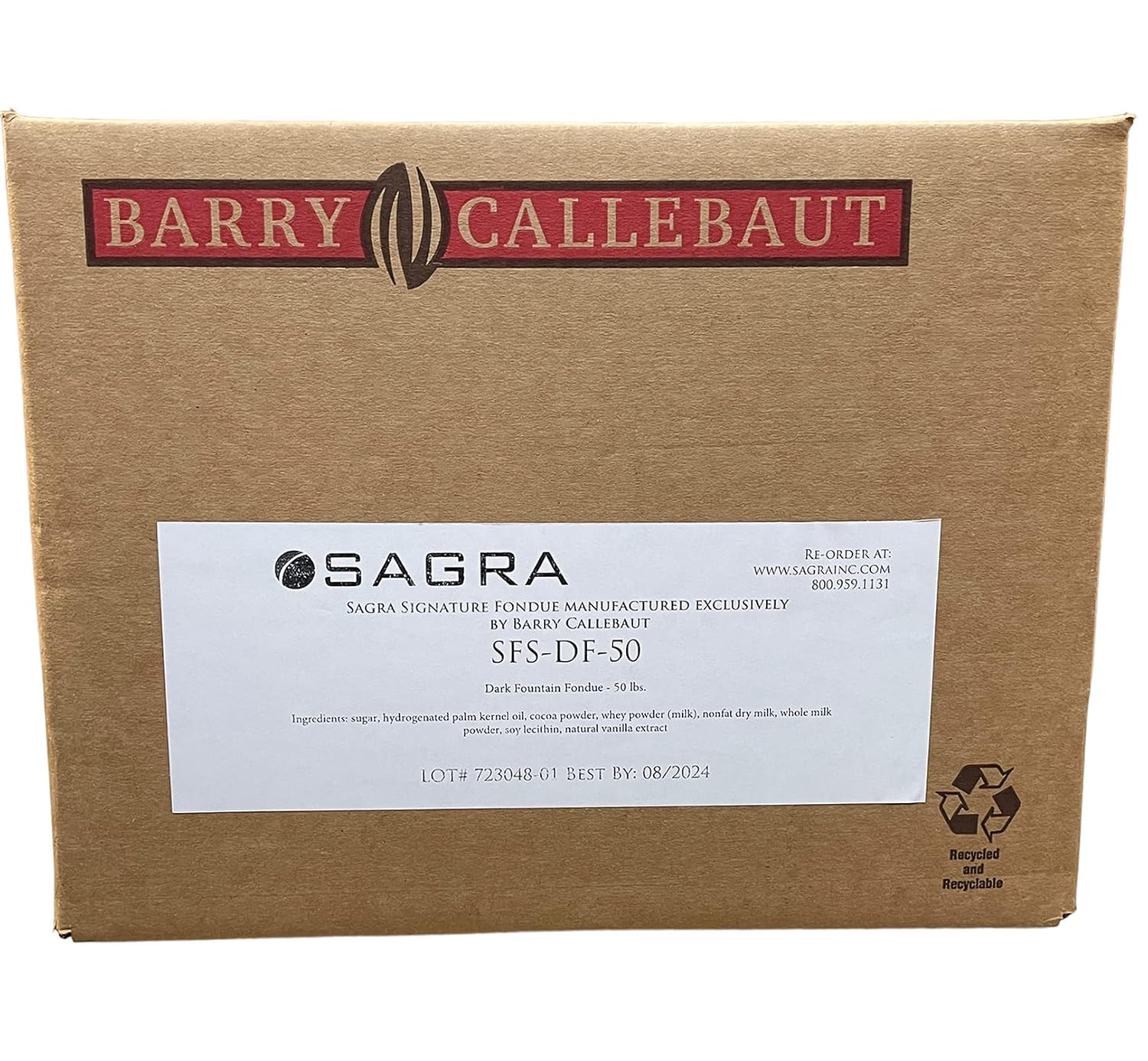 Sagra Semi Sweet Dark Chocolate Fondue for Chocolate Fountains and Confectionary. Chocolate Compound Coating, Candy Making Chocolate, Couverture Chocolate, Fondue Chocolate, Chocolate Melts. Delicious chocolate for dipping and coating. 50 lbs.