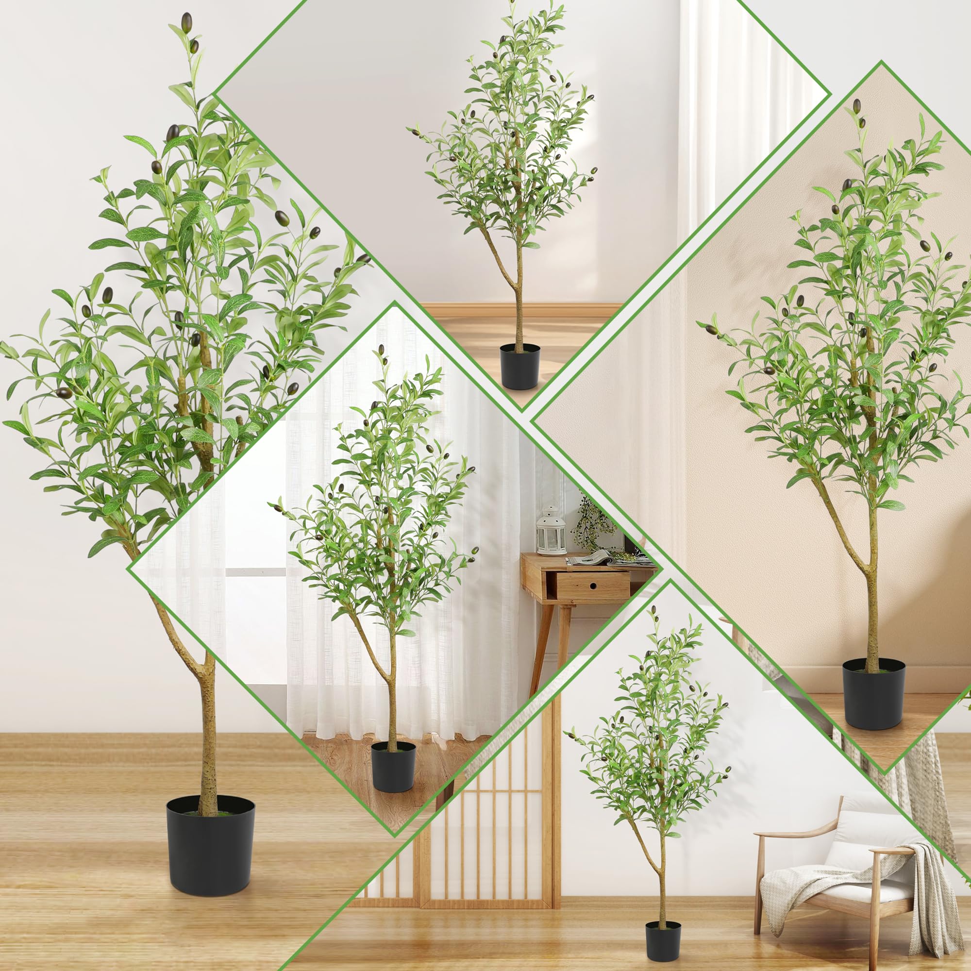 Amazon｜フェイクグリーン 人工観葉植物 観葉樹 造花 高さ120cm 自然感