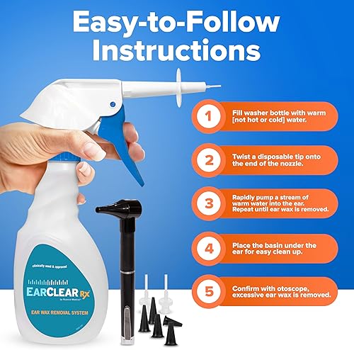 Miniatura 7 de EarClearRX Kit de puntas flexibles Kit completo de limpieza de oídos en casa para adultos y niños Limpiador de oídos fácil de usar Incluye