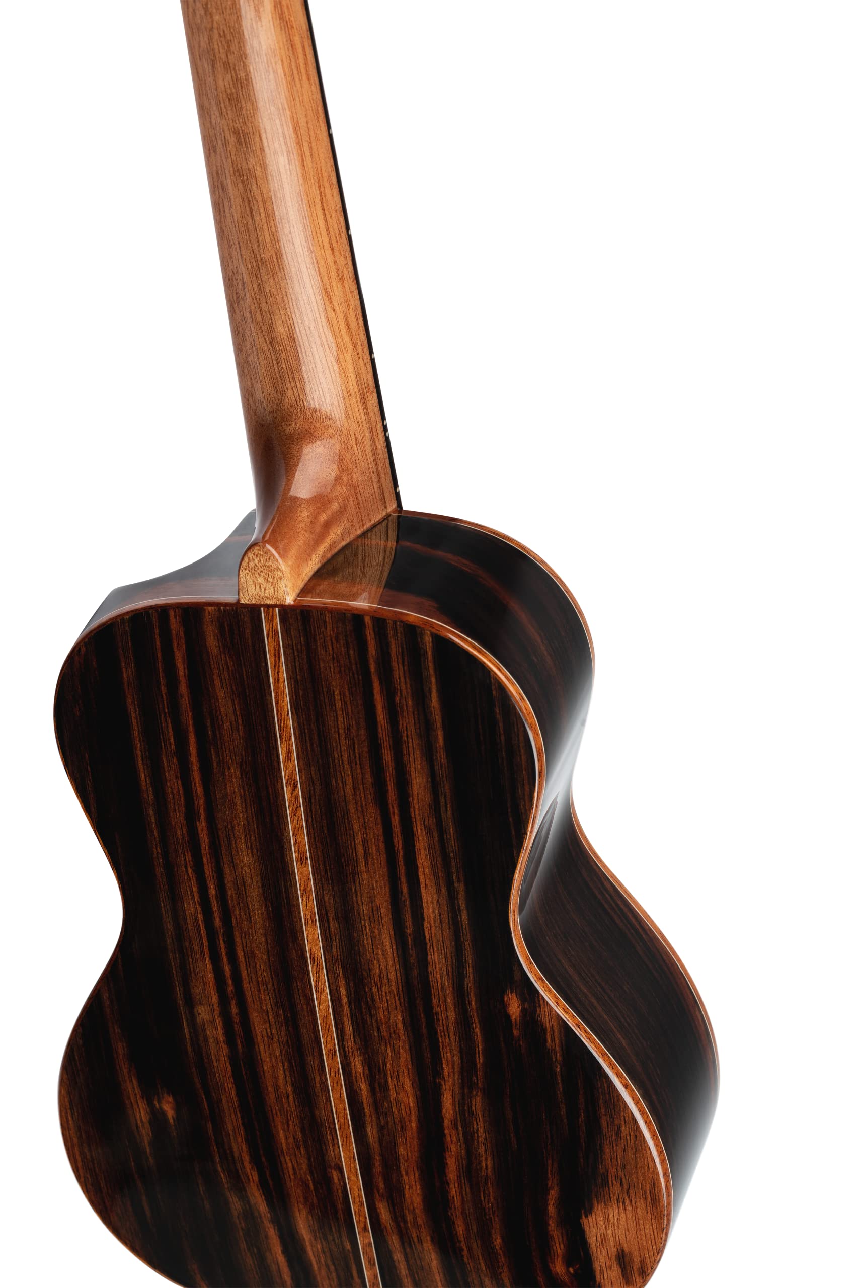 Ortega Guitars Ukulélé Concert Électro-Acoustique – Série Elite – Housse Incluse – Ebène, Naturel (RUET-EB)