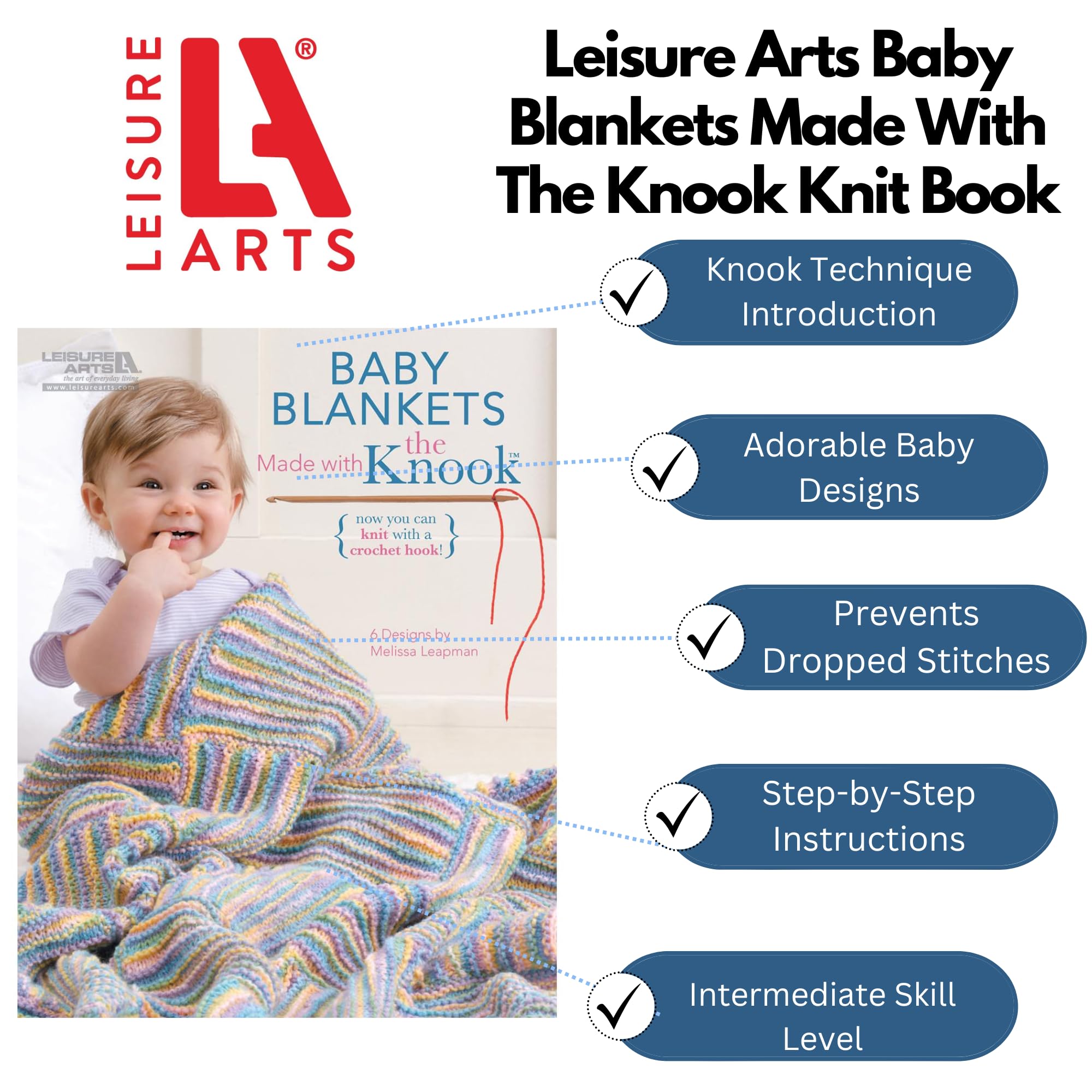 Leisure Arts-Baby Blankets Made with The Knook