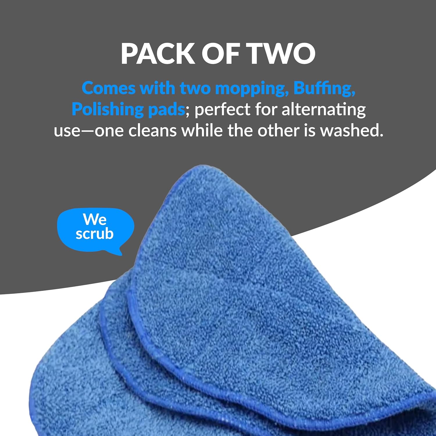 Prolux Core 13" Mopping, Buffing and Polishing Pads, Compatible with 13" Core Model Only, Durable, Pack of 2