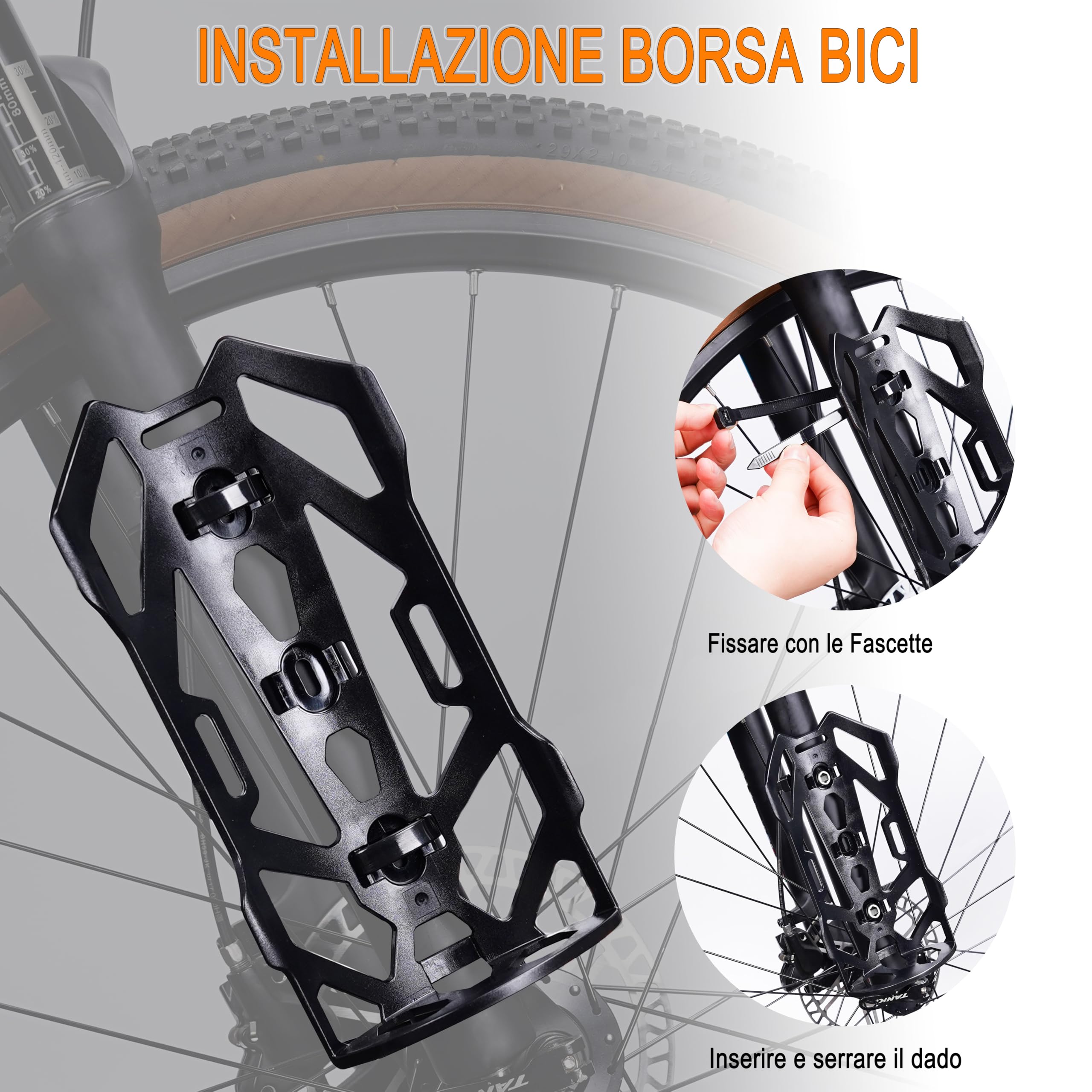 Borsa per Forcella da Bicicletta 5 L [2 Pezzi] Impermeabile Borse Anteriore Portapacchi Bici, Borsa Asciutta Roll Top, Resistente All'usura E Allo Strappo, Installazione (Cinghia/Vite) per Ciclismo
