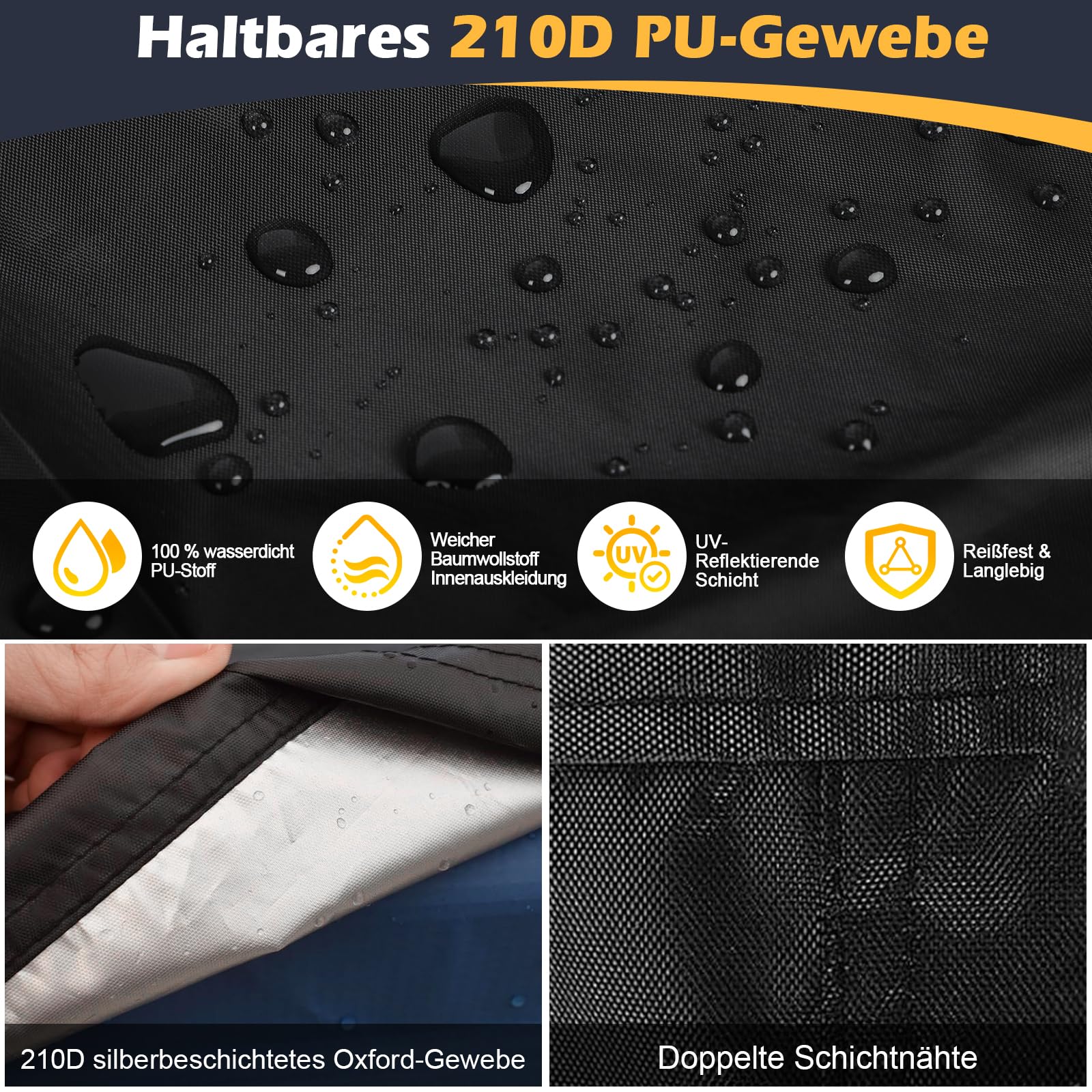 Cubierta de piscina rectangular, con cordones, para piscina con marco rectangular, resistente al polvo, impermeable, cubierta de piscina rectangular, protección UV, marco de piscina (400 x 215 cm)