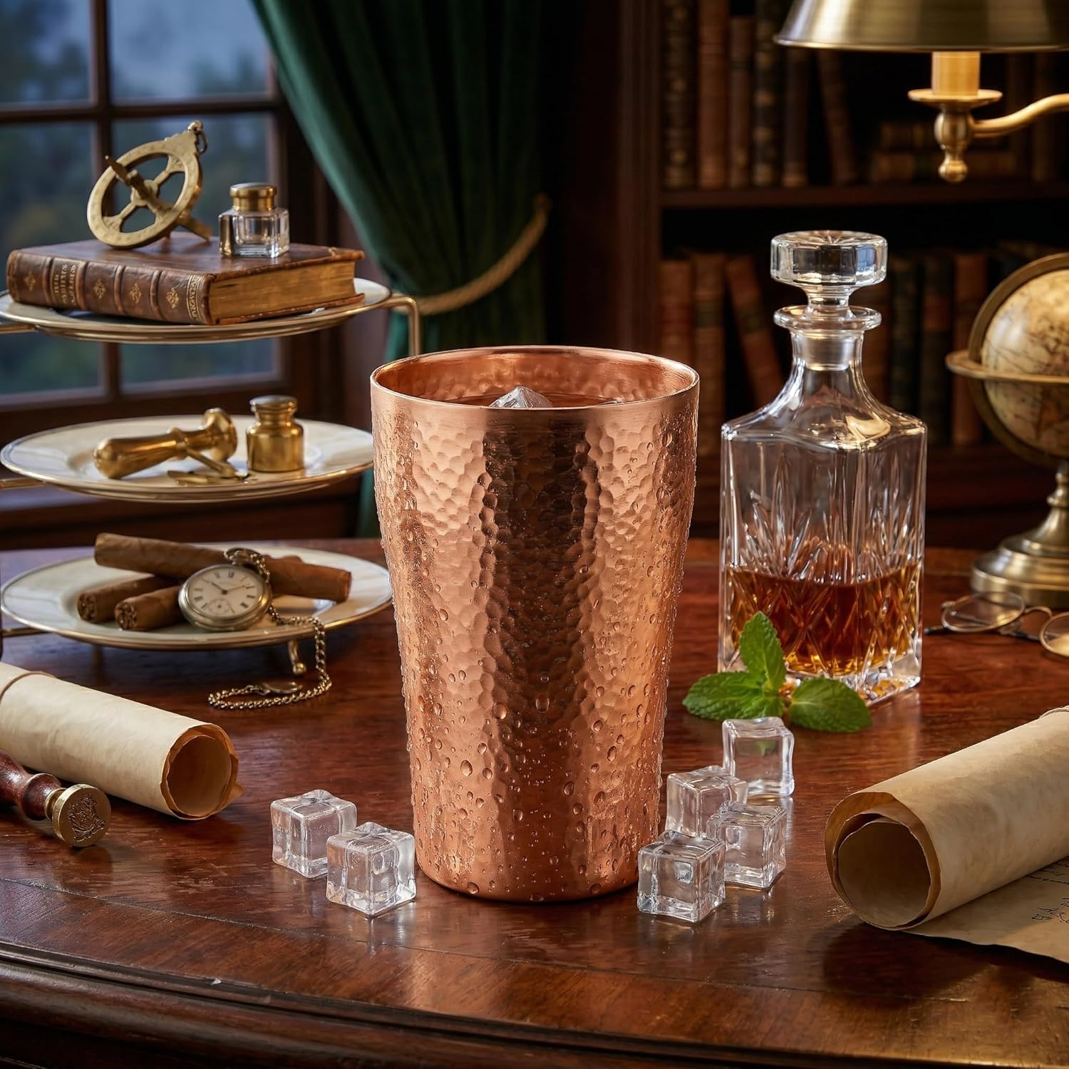 Pure Copper Cup for Drinking Water, 100% Solid Copper Tumbler, Hammered & Smooth Copper Cups, Large Copper Mug, Copper Drinking Glass, Copper Drinkware for Home Kitchen