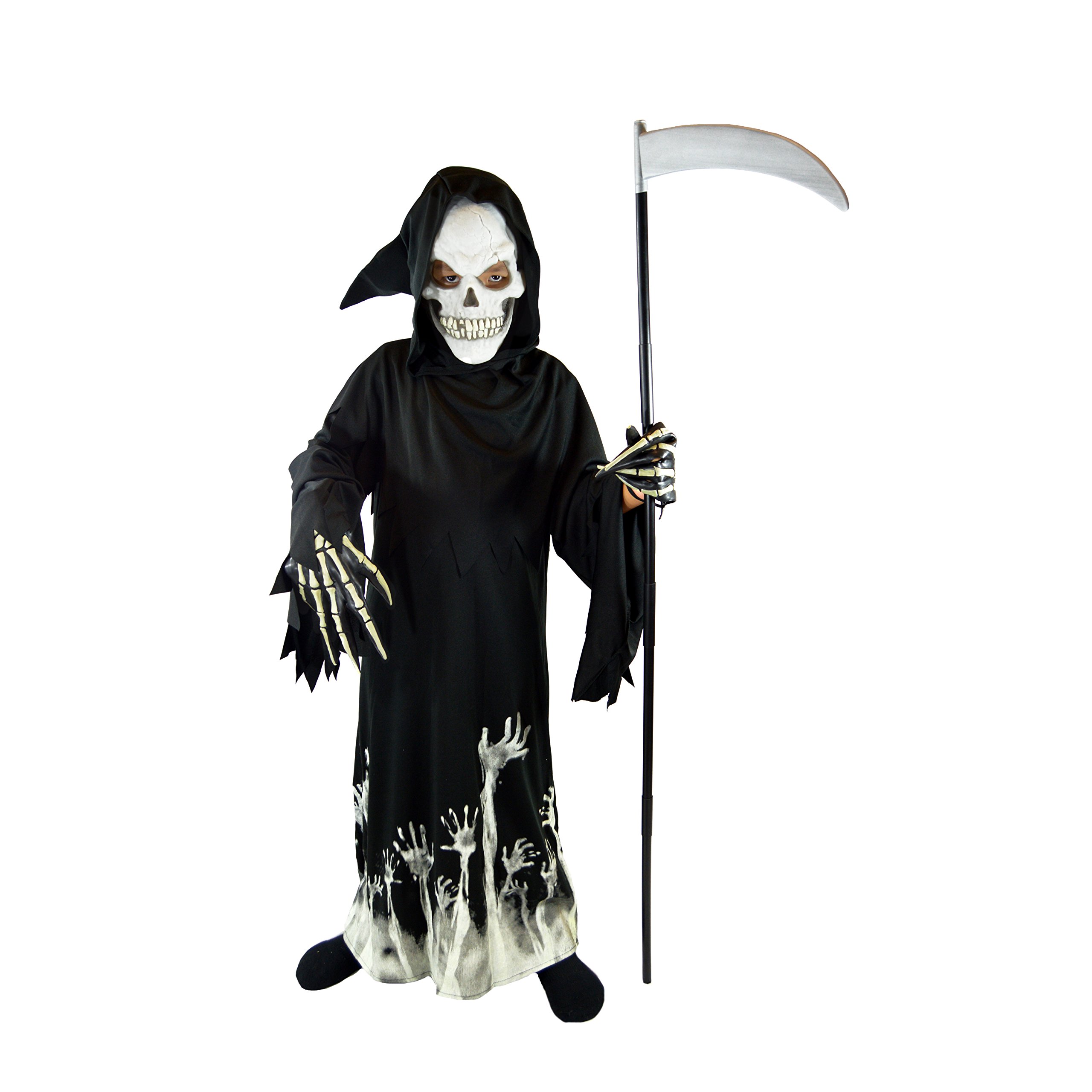 Spooktacular CreationsKids Grim Reaper Glow in the Dark Deluxe Phantom Costume