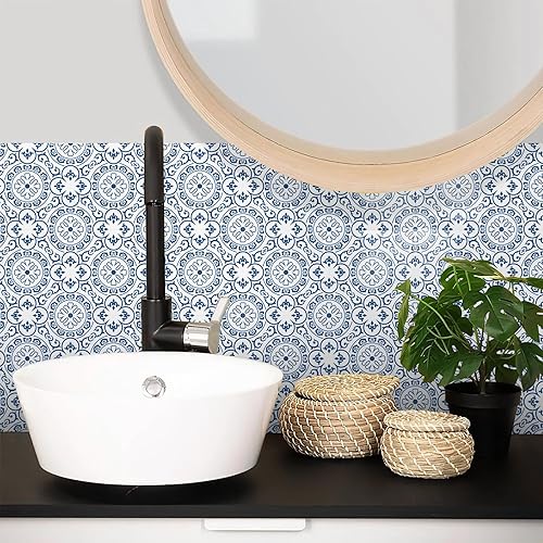 Miniatura 5 de SVNOOC Adhesivos para azulejos autoadhesivos de 6 x 6 pulgadas, adhesivos decorativos de pared para cocina, baño, azulejos, impermeables, extraíbles