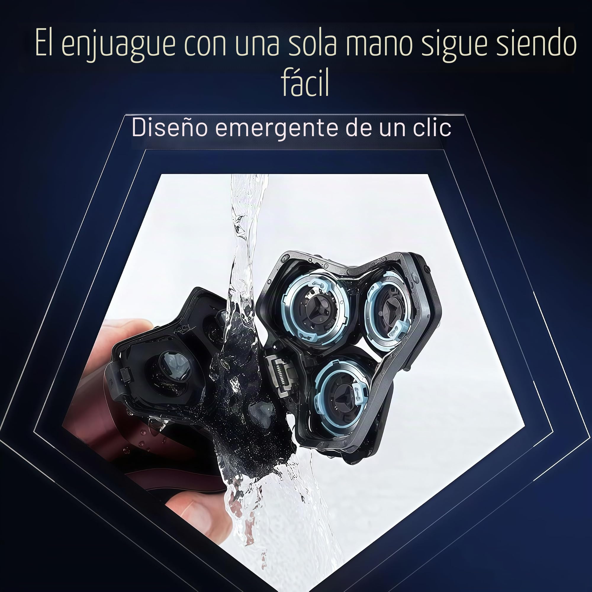 Cabezal de repuesto completo para afeitadora eléctrica para hombre, conjunto completo de cuchillas compatible con afeitadoras Philips SH71, S5000, S7000, S9000 Series (azul)