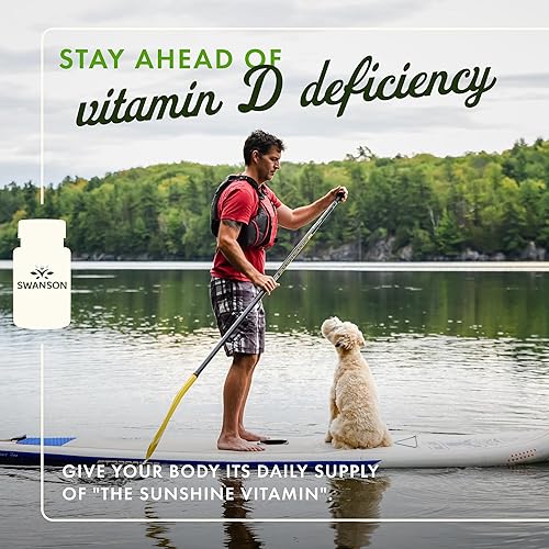 Vista 9 de Swanson Complejo de vitamina D con vitaminas D2 y D3 – Complejo completo de vitaminas Sunshine para la salud ósea, dental e inmune – Suplemento
