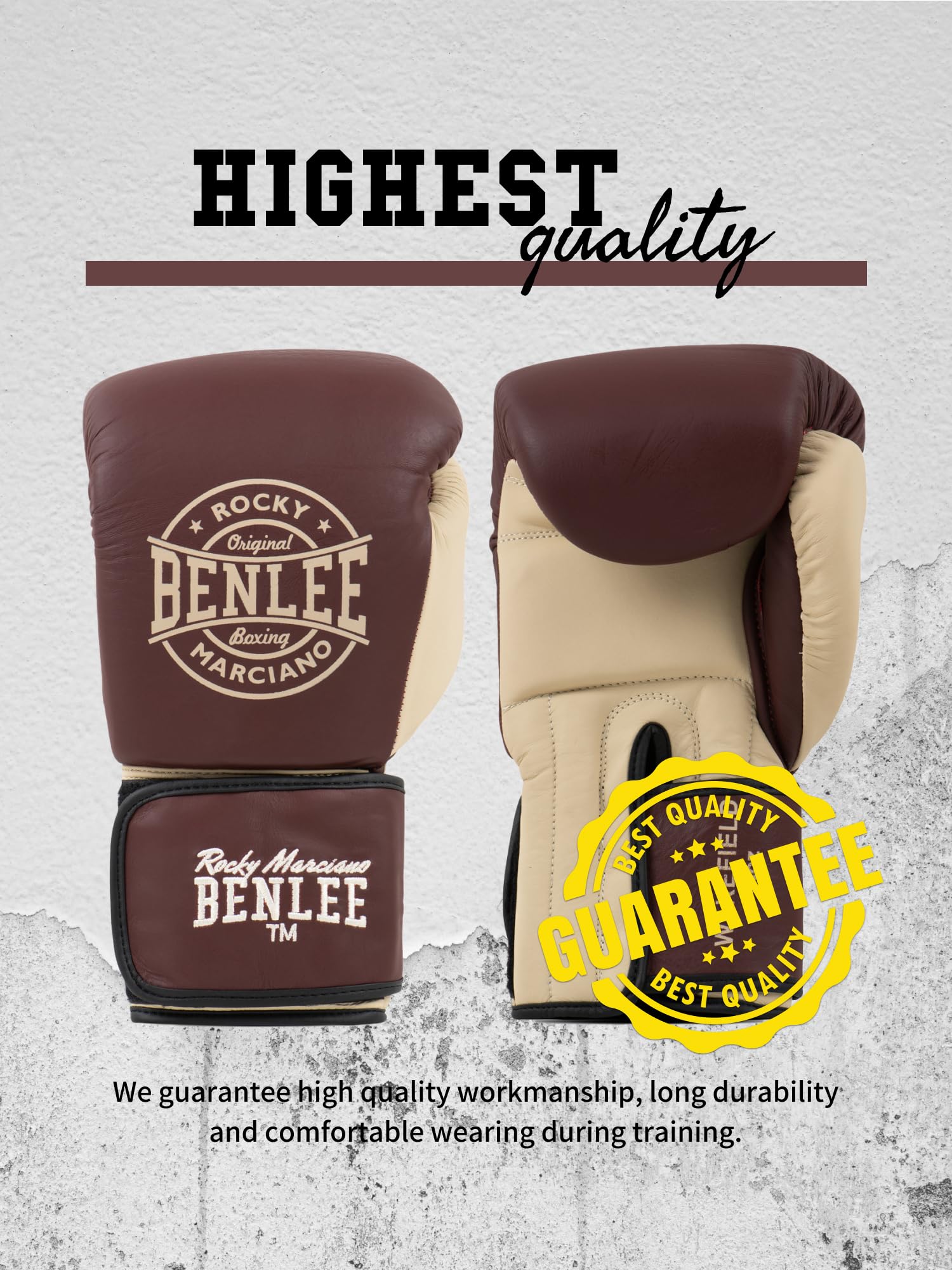 BENLEE Guanti da boxe in pelle Wakefield