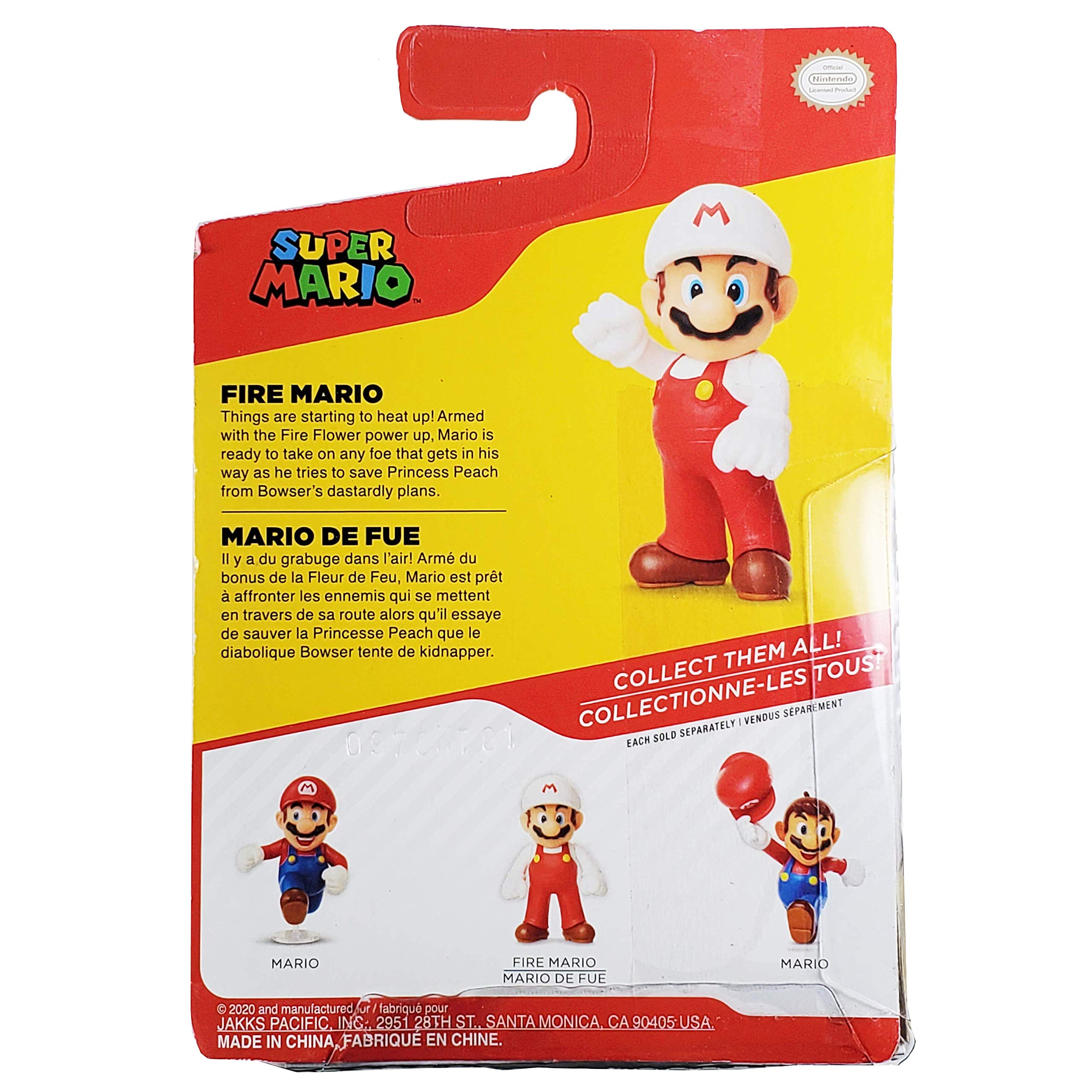 SUPER MARIO Fire Mario 2.5 Inch Action Figure World Of Nintendo Wave 39
