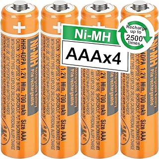 OSIM 4Pack HHR-4DPA NI-MH AAA Rechargeable Batteries 1.2V 700mah AAA NiMH Rechargeable Batteries for Cordless Phones, Remote Controls, Electronics