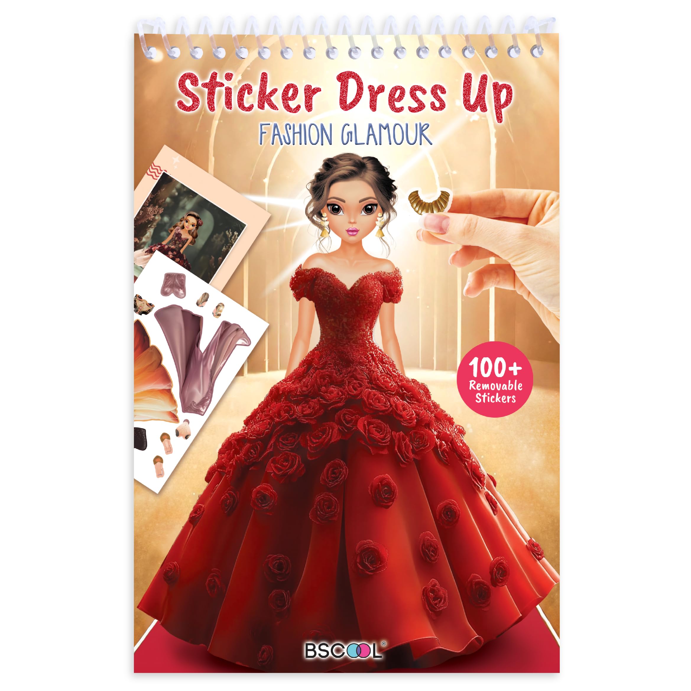 BSCOOL Sticker Dress Up Books - Dress Me Up Sticker Activity Book for Kids. Learn Girls Fashion Design with Stickers and Guides for Kids 5 and up. (Sticker Dress Up Glamour) — image 1