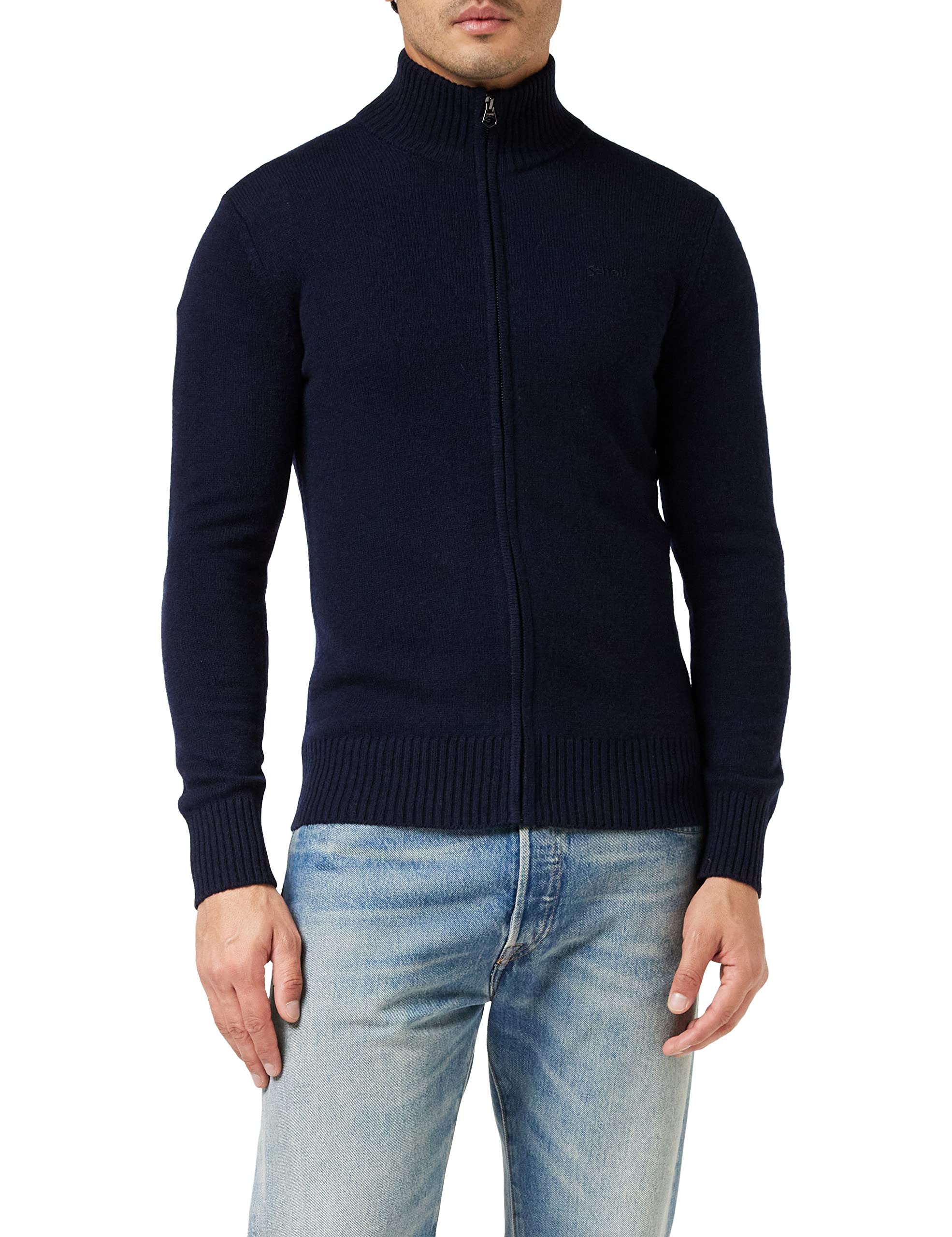Schott NYC Men's Pllance3 Pullover Sweater Not Applicable, Navy, Medium