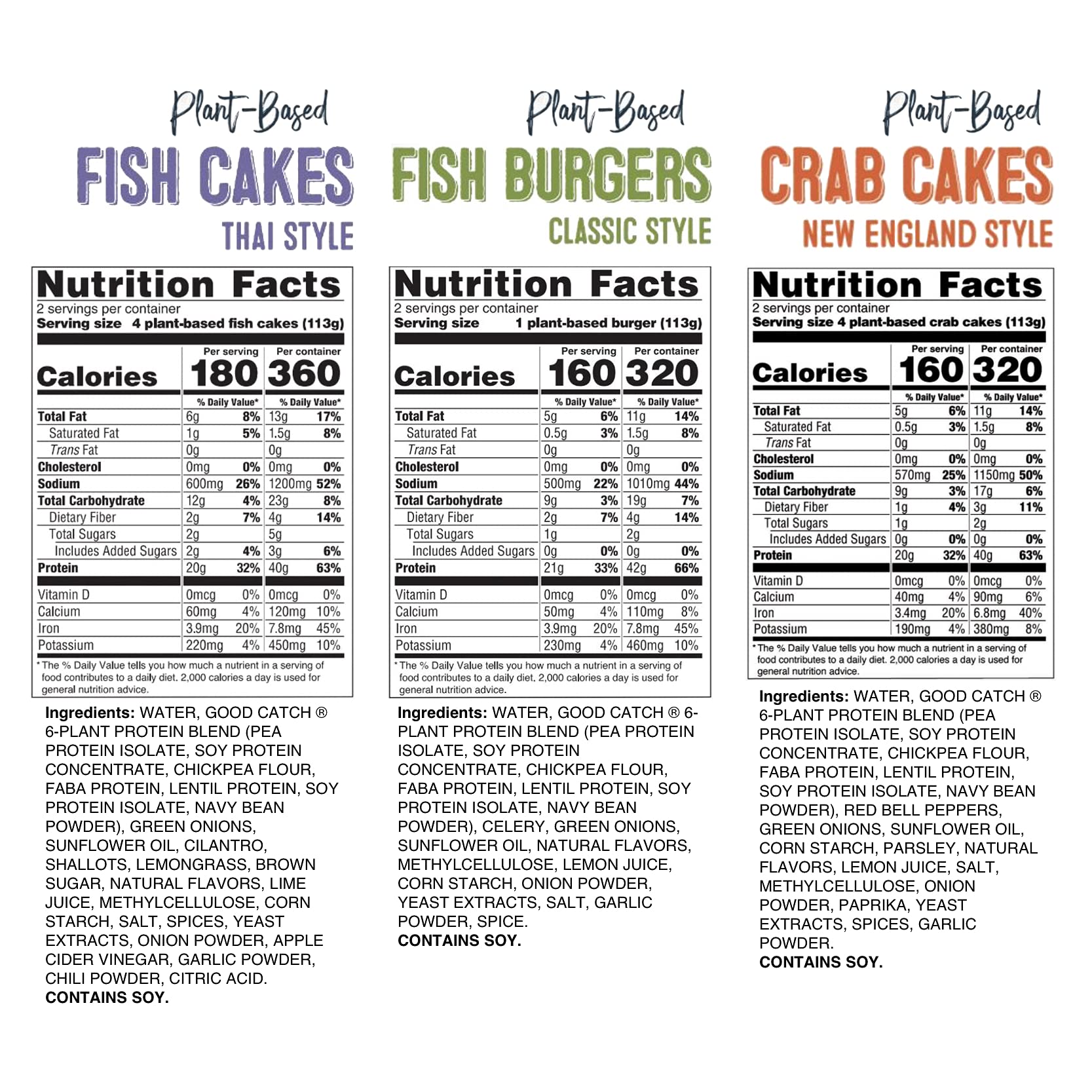 Good Catch PlantBased Seafood Frozen Variety Pack 6 Boxes of Vegan