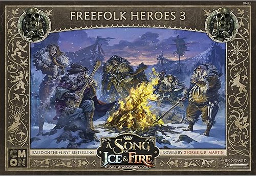 Miniatura 2 de CMON Juego de miniaturas de mesa A Song of Ice and Fire Free Folk Heroes III, Champions of The Wild North, juego de estrategia para adultos, mayores