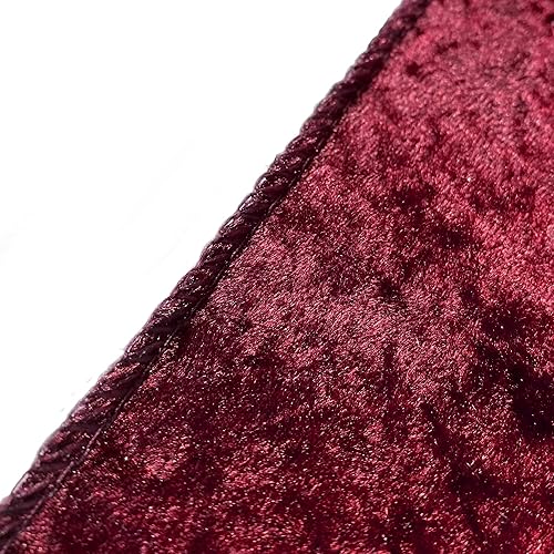 Miniatura 5 de YOUR CHAIR COVERS - Mantel redondo de terciopelo triturado de 120 pulgadas para mesas redondas de 5 pies - Borgoña