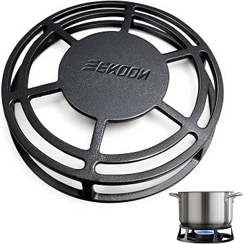 Feekoon Heat Diffuser for Gas Stove, Cast Iron Flame Tamer, Stove Top Simmer Plate to Even Heat Distribution1 Pack,9.4" X 4.8x1.5