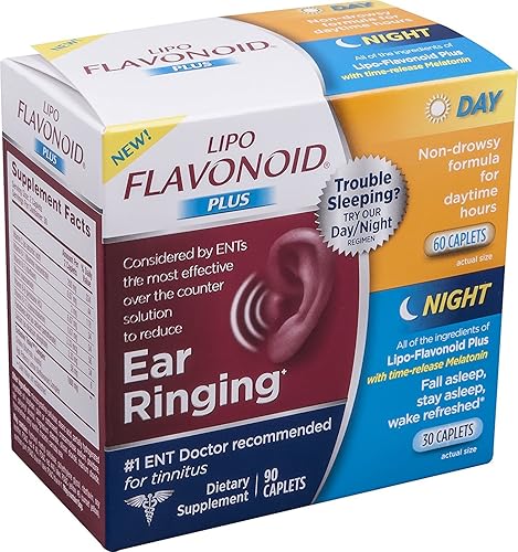 Miniatura 2 de Lipo Flavonoid Day & Night Combo Kit, Tinnitus Relief for Ringing Ears, Lipo Flavonoid Plus & Lipo Flavonoid Night with Melatonin & Vitamin C, 90
