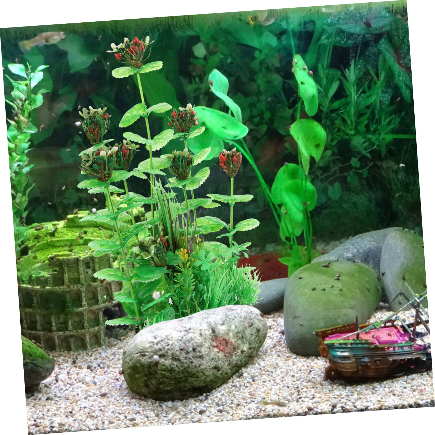 BESPORTBLE 3stücke Künstliche Pflanzen Für Aquarien Plastikpflanzen Für Fischbecken Dekorationsartikel Für Aquarien Wasserpflanzen Langlebig Und