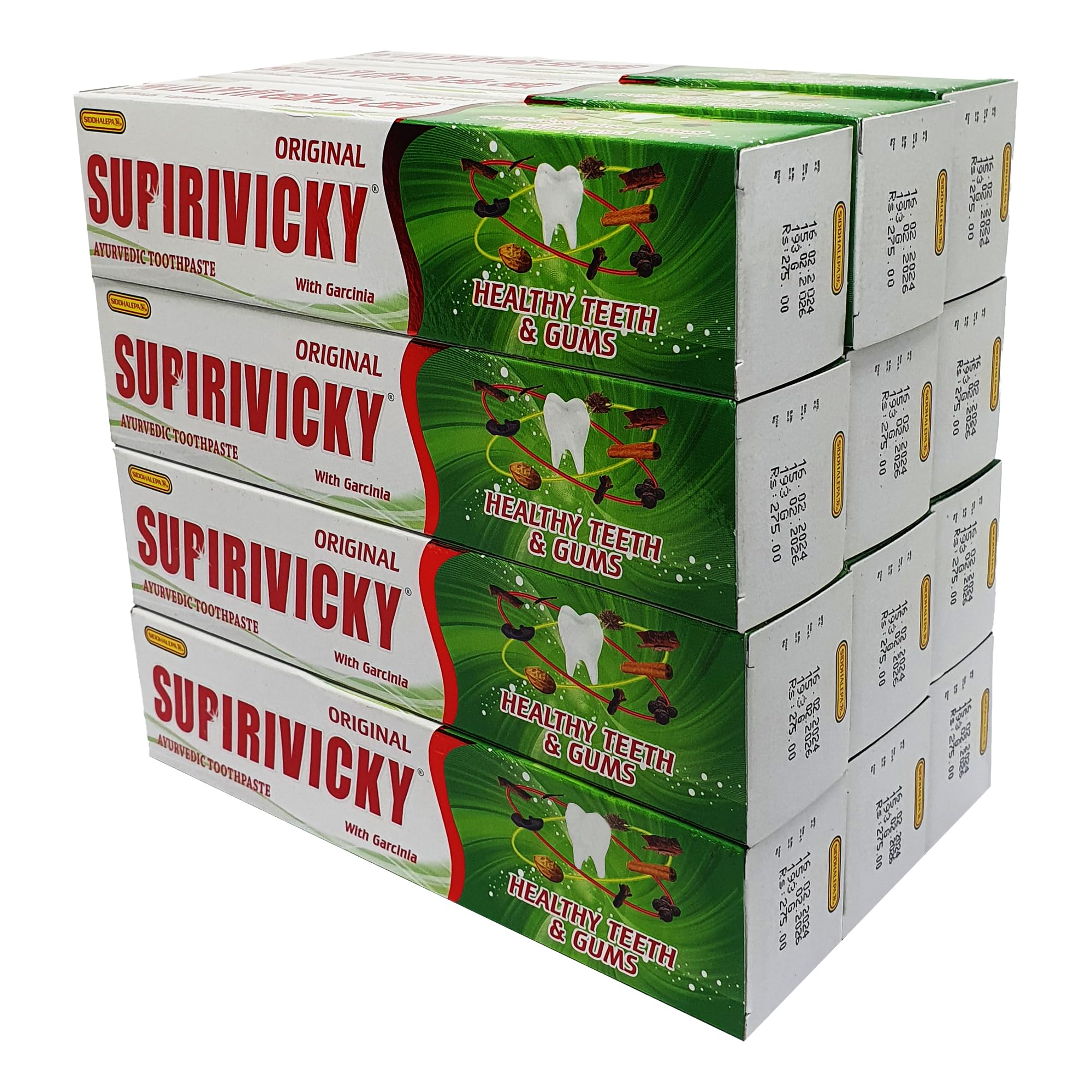 Siddhalepa® Supirivicky Ayurveda-Zahnpasta (110 g), Packung mit 12 Stück