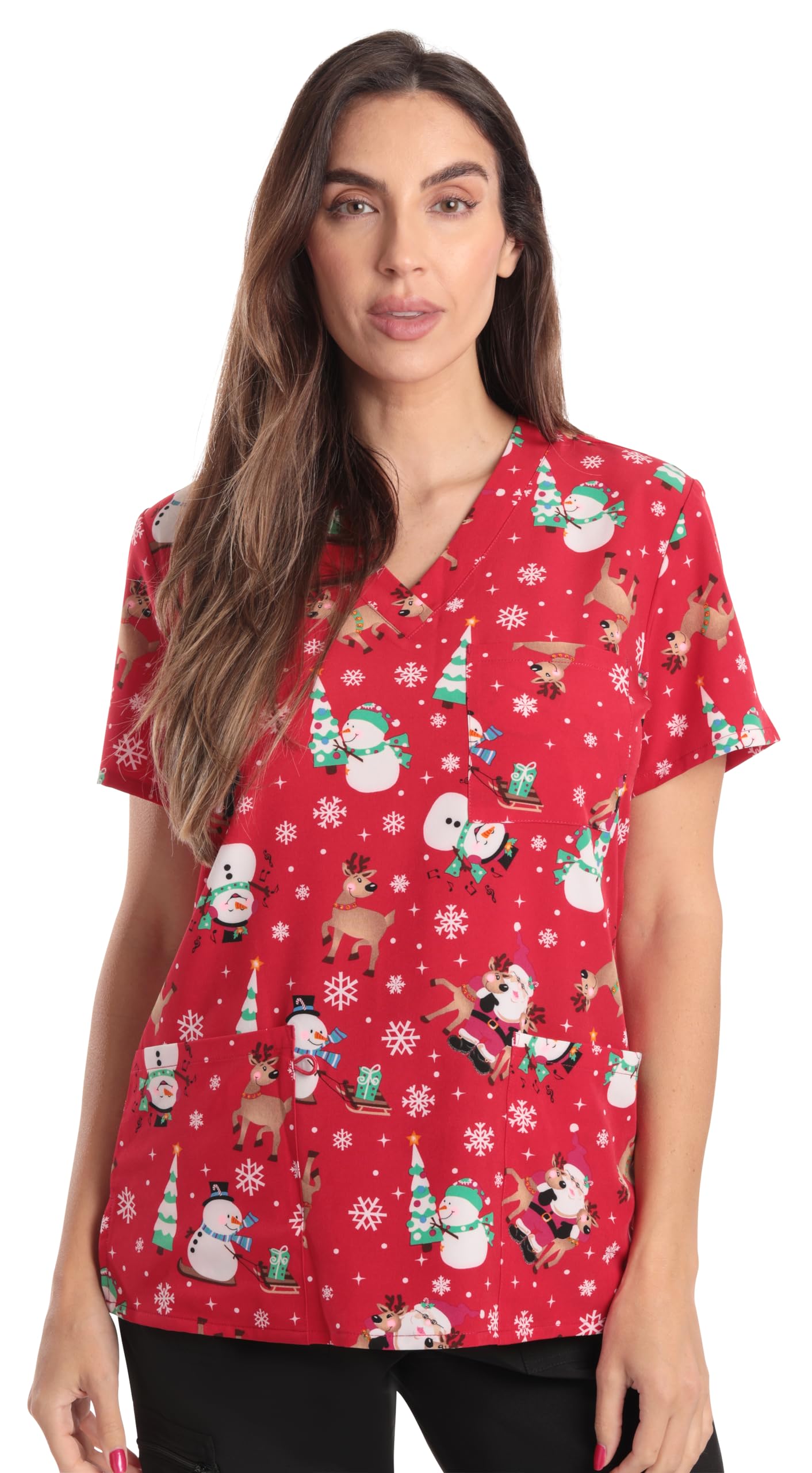 Just Love Womens Holiday Scrub Tops